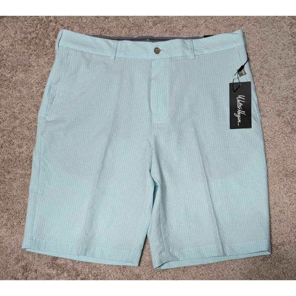 Walter Hagen Perfect 11 Seersucker Shorts Light Green Men Size 34
